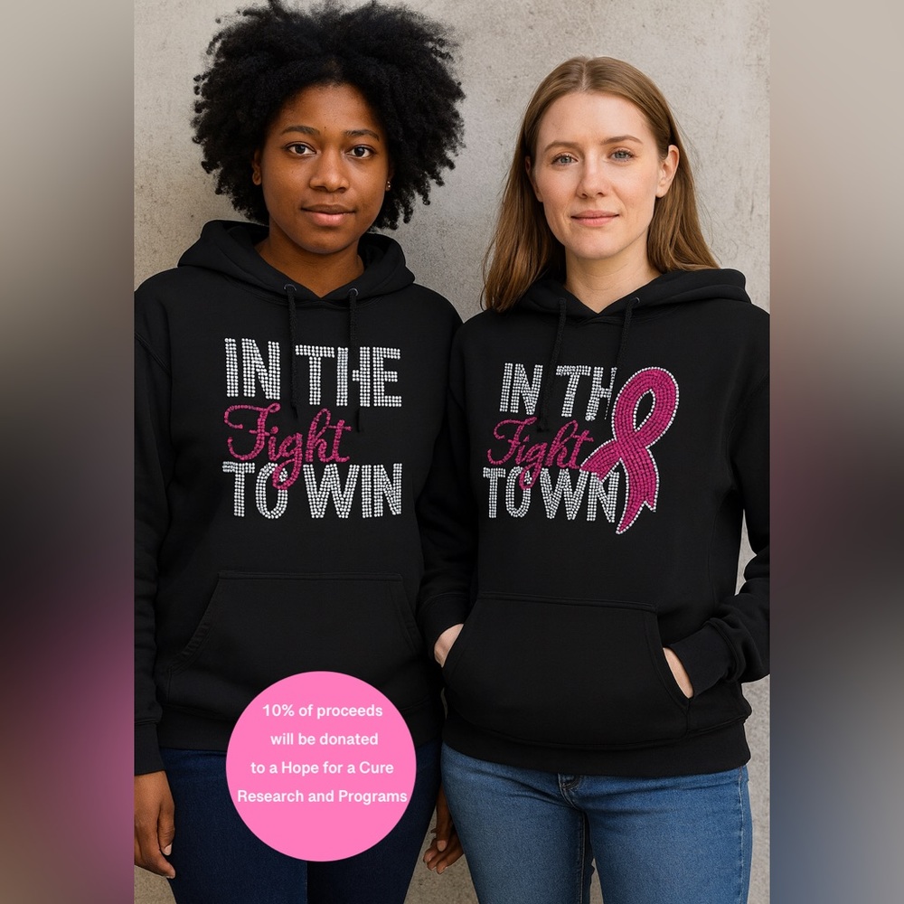 Black 'In The Fight to Win' Women's T-Shirt Long Sleeve